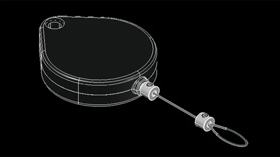 Small Lock and Allen Key Security Pull Box with Adjustalbe Lasso Loop End